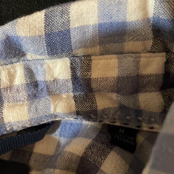 Linea Rosso Long Sleeve Button Up Shirt Blue Grey Gently Worn Medium CottonLinen - Picture 7 of 8